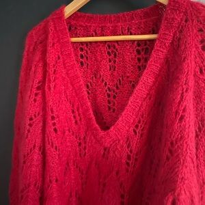 FLASH SALE handmade hot pink sweater